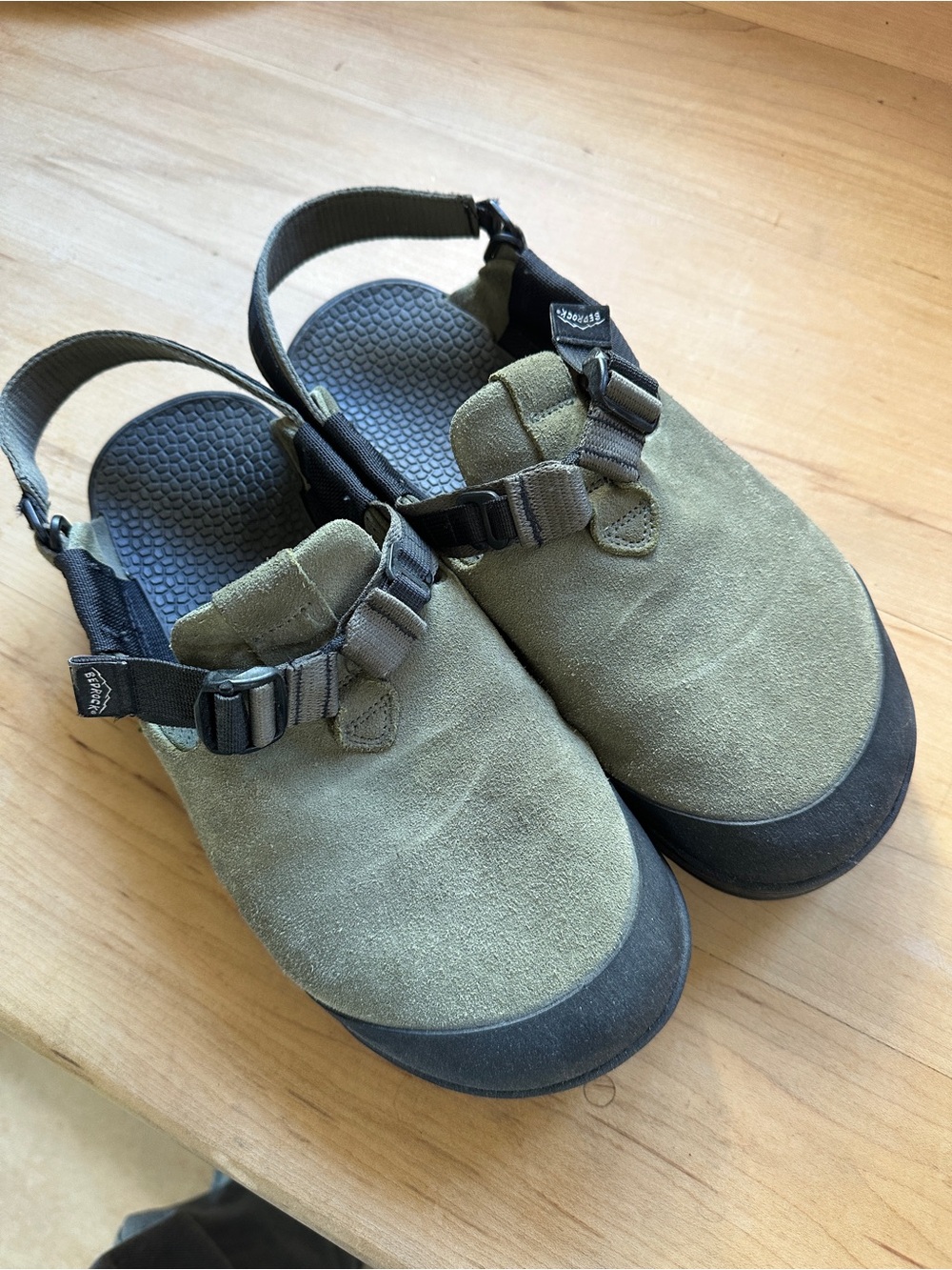 Olive Green Bedrock Mountain Clogs men or women with Adjustable Strap M10/W11
